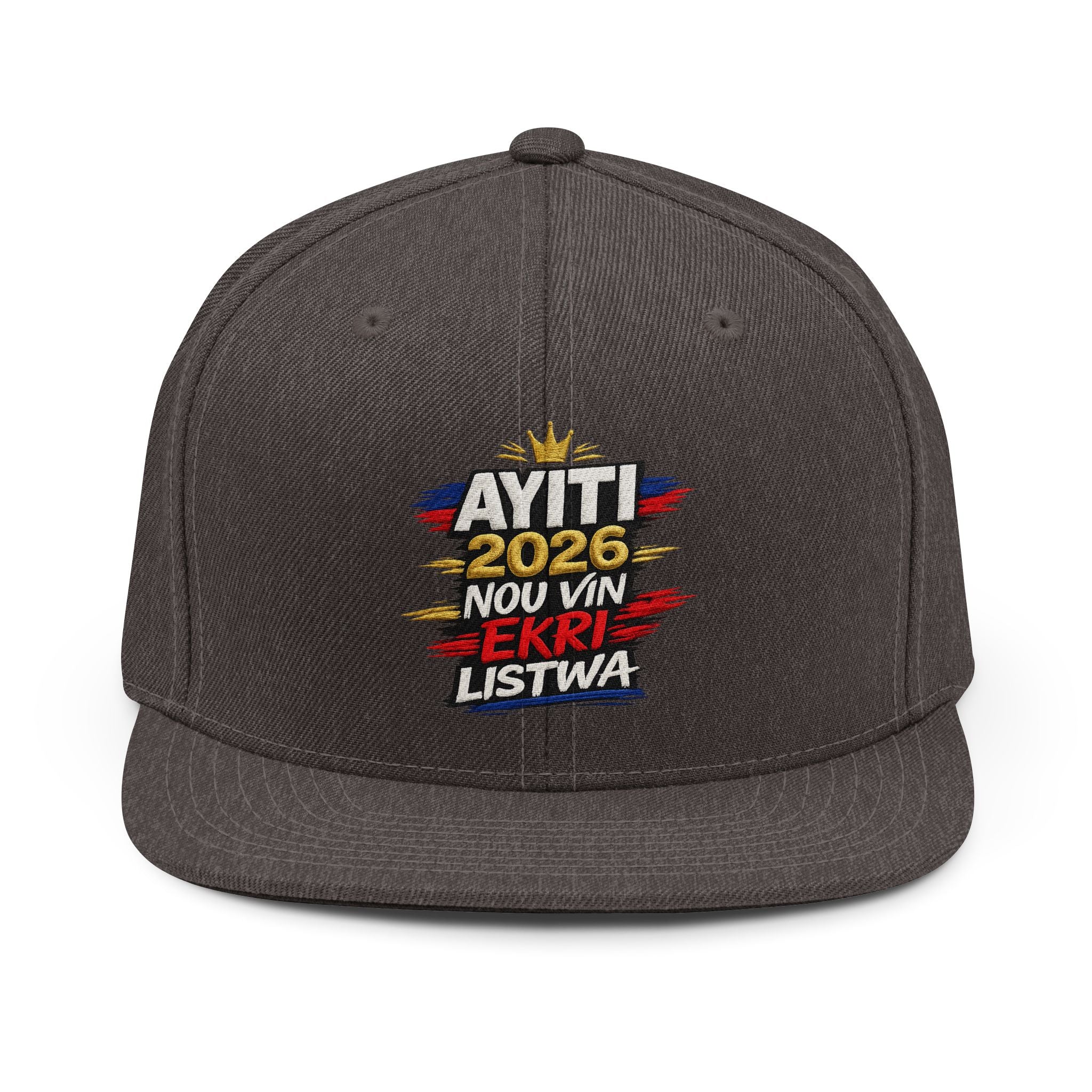 Snapback Hat — "Nou Vin Ekri Listwa" Haitian Pride Embroidered Cap — Limited Edition