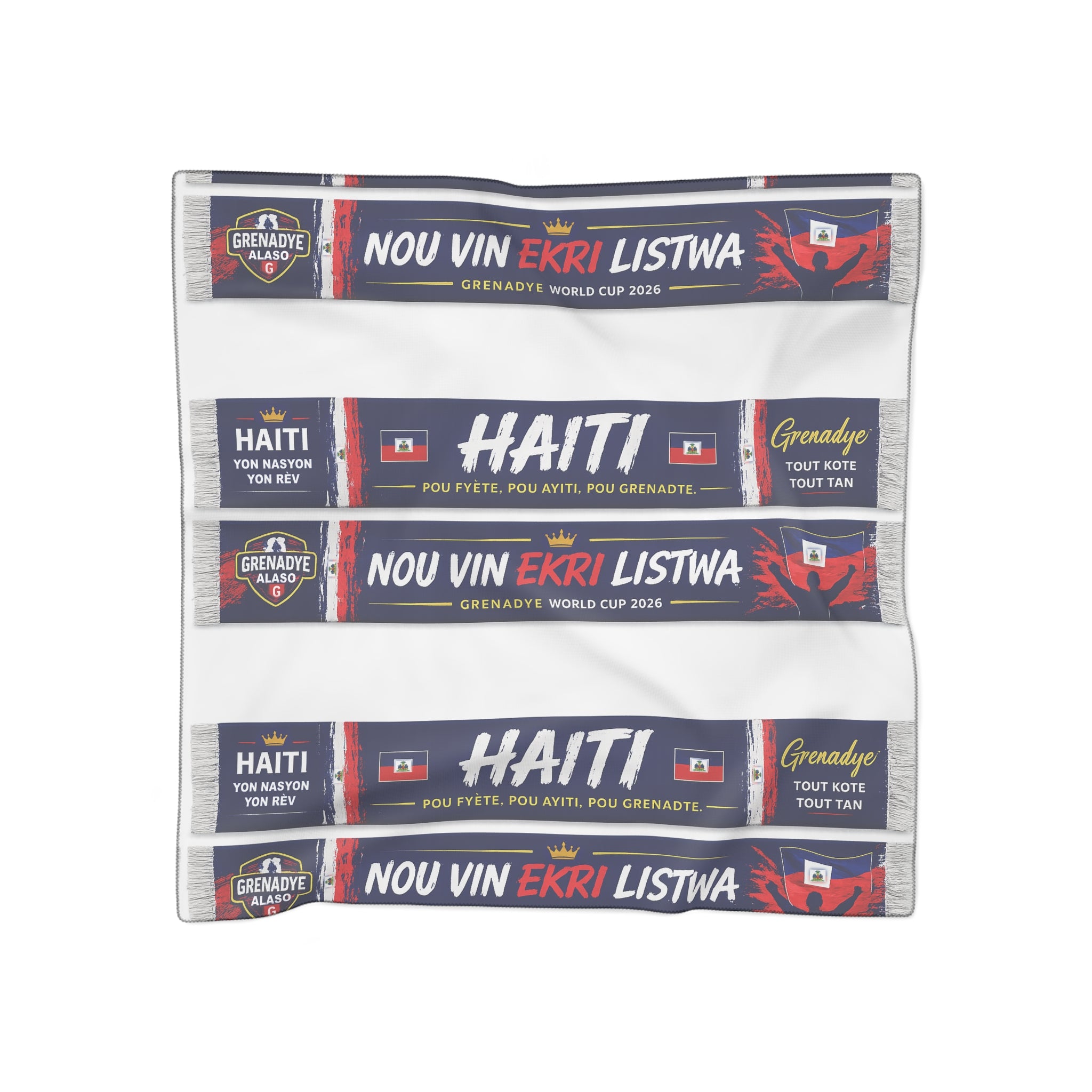 Supporter Scarf – “Nou Vin Ekri Listwa” | World Cup 2026
