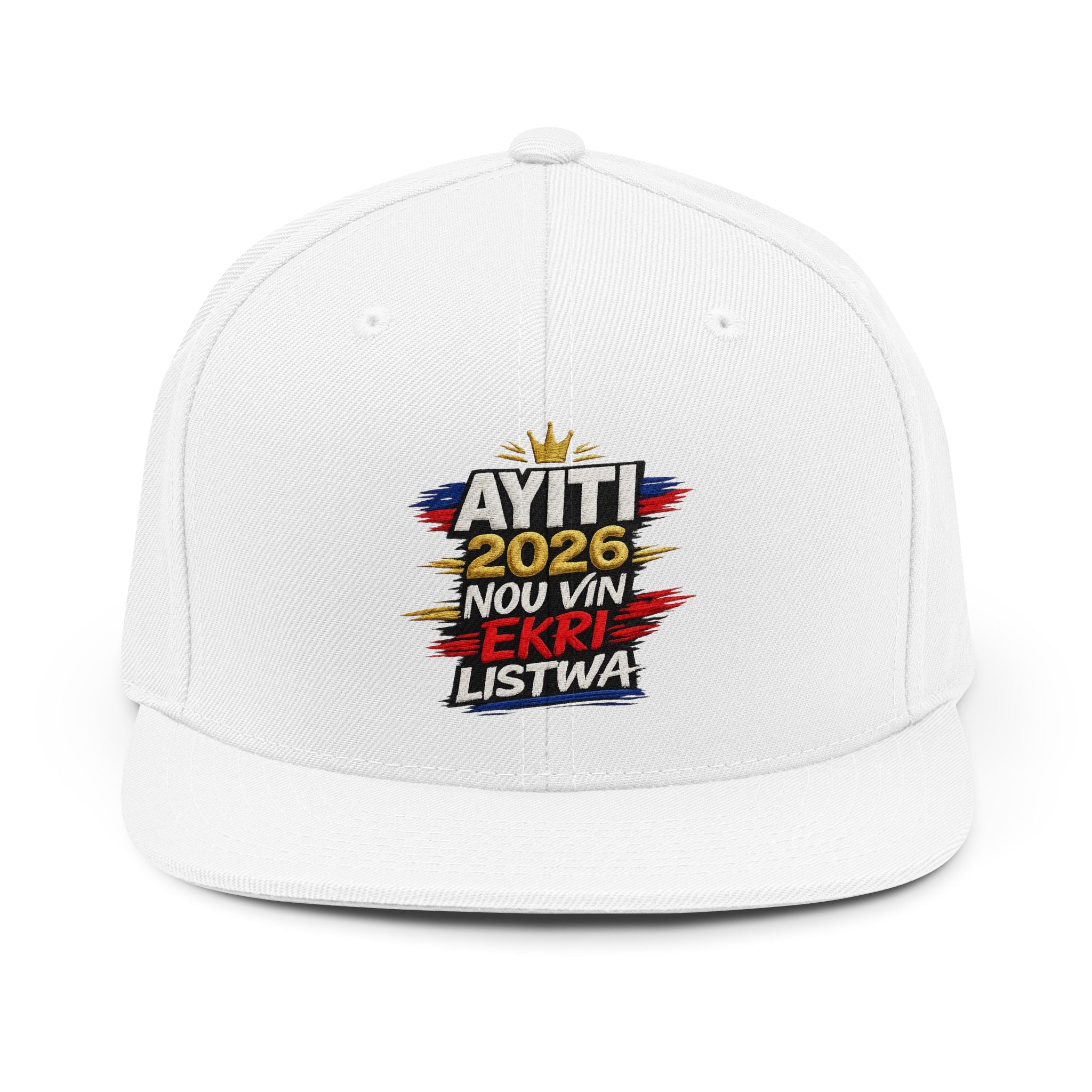 Snapback Hat — "Nou Vin Ekri Listwa" Haitian Pride Embroidered Cap — Limited Edition